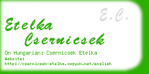 etelka csernicsek business card